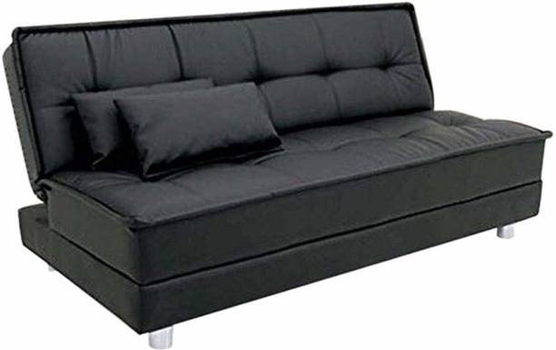 FURNY Gaiety 3 Seater Single Solid Wood Sofa Bed