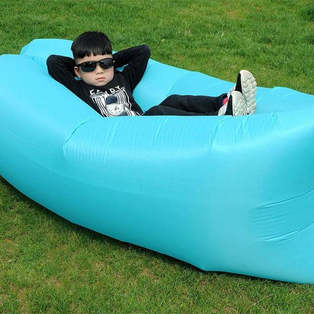 VVG TRADERS Air Sofa Inflatable Lounger Inflatable Couch for Travelling Couch for Travelling, Outdoor, Camping, Hiking, Beach Parties, Picnic, Backyard, Lakeside Travelling Lazy Sleeping Bag Half-leather 1 Seater  Sofa