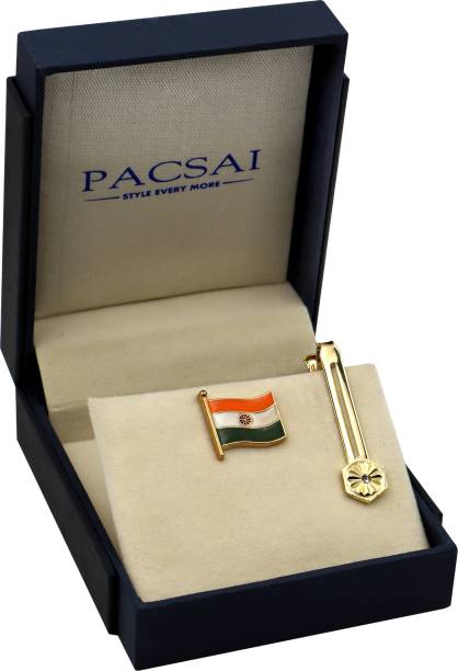 PACSAI Flag Gold-Plated Brass Lapel Pin/Brooch/Badge Brooch I Indian Flag Lapel Pin Brooch | National Flag Wearing on Shirt,T-Shirt, Saree and Coat| ( Multi color) Brooch