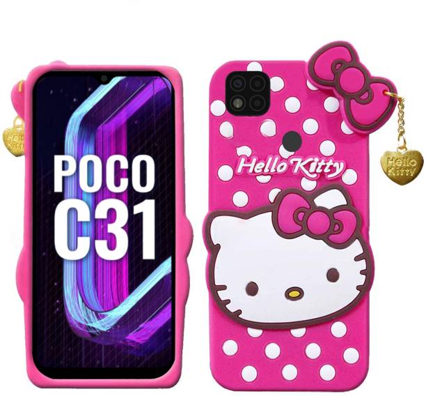 WEBKREATURE Back Cover for POCO C31, Cute Hello Kitty Case