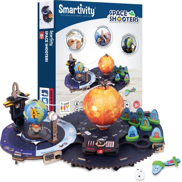 Smartivity Space Shooter STEM Educational DIY Fun Toys, Educational & Construction based Activity Game for Kids 8 to 14, Gifts for Boys & Girls, Learn Science Engineering Project, Made in India