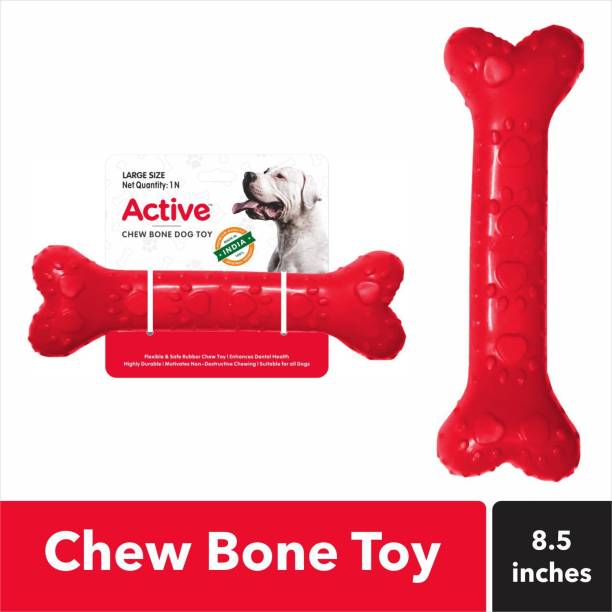 Active 8.5 inches Chew Toy Rubber Bone For Dog