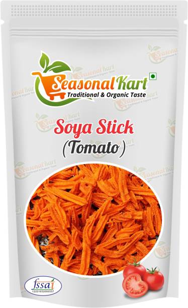 Seasonal Kart Soya Tangy Tomato Stick Namkeen - Tomato Masala Chakli Snacks Soya Sticks Tomato Flavour