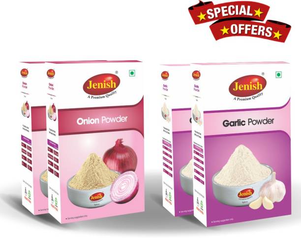 jenish Onion Powder (50g*2) + Garlic Powder (50g*2) | Pack of 4