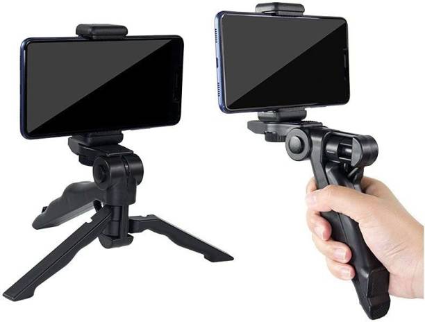 Jeteck Photography Mobile Holder Mini Tripod Camera Stand with Horizontal & Vertical Rotation | for Vlogging, Video Shooting, YouTube etc Compatible with All Mobile Phones, Action GoPro Cameras DSLR Single Gimbal