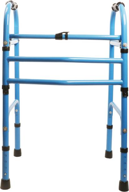 SONVI SURGICAL **FULL BLUE HEIGHT ADJUSTABLE FOLDABLE PATIENTS AND ADULTS WALKING WALKER** Walking Stick