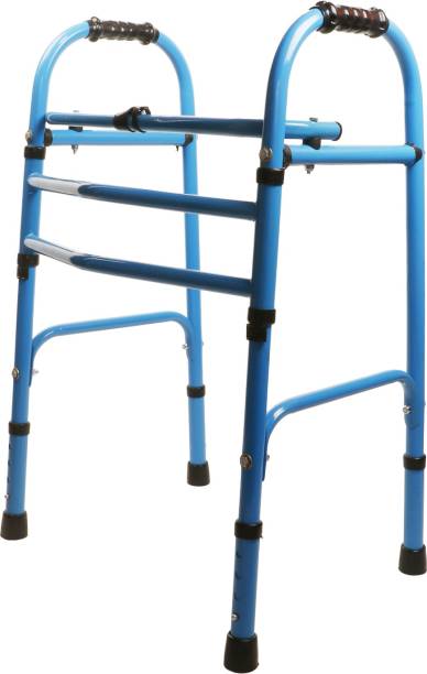 SONVI SURGICAL **BLUE HEIGHT ADJUSTABLE FOLDABLE PATIENTS AND ADULTS WALKING WALKER** Walking Stick