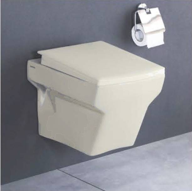 SONARA AODI IVORY Design (Dimension - 18''X14''X13'') ONE Piece Wall Mounted Western Toilet Commode Western Commode