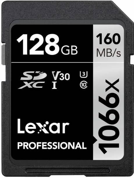 Lexar PROFESSIONAL 1066X 128 GB SDXC UHS-I Card Class 10 160 MB/s  Memory Card
