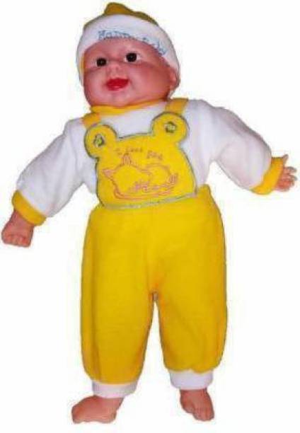 ACMOCOLLECTION Musical and Laughing Boy Doll, Touch Sensors (Multicolor) {YELLOW&WHITE)