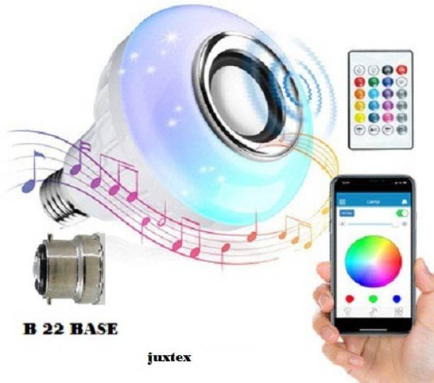 Juxtex smart bulb With Bluetooth Remote Colour Chang 5 W Bluetooth PA Speaker