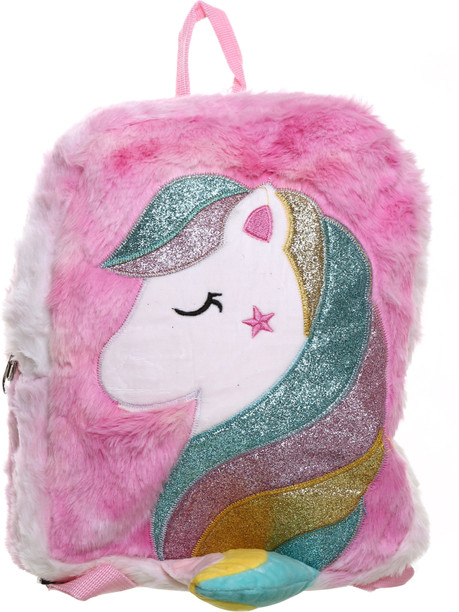 furry pink bunny backpack