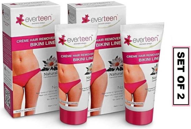 everteen Crème Hair Remover Bikini Line (Natural Camomile Extract) Each 50g [Set of 2] Cream