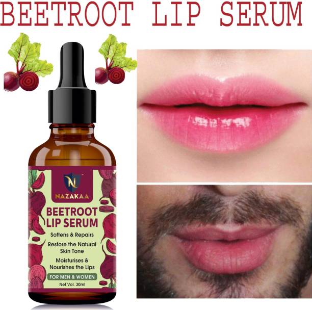 NAZAKAA Beetroot Lip Serum For Lightening & Brightening Dark Lips - Beetroot