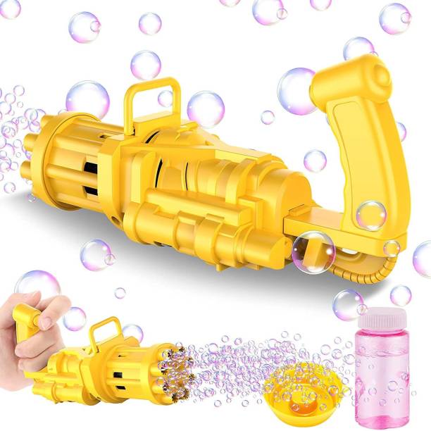 rli 8-Hole Electric Bubbles Gun for Toddlers Toys, Gatling Bubble Machine Outdoor Toys for Boys and Girls Water Gun