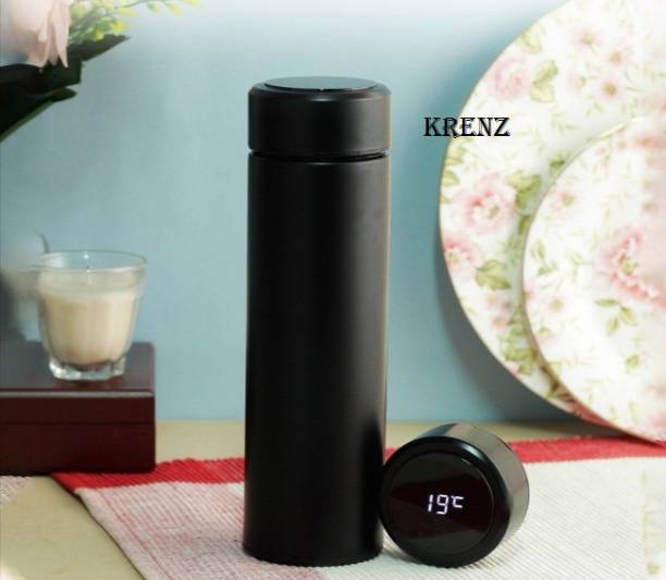 krenz Smart Vacuum Flasks Stainless Steel LED Temperature Display Water Thermal Bottle 500 ml Bottle
