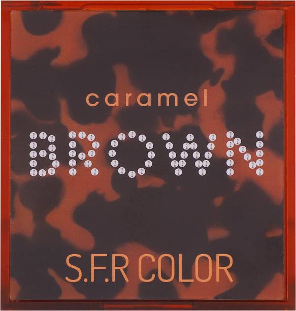 s.f.r color Caramel brown matte and shimmer combo eye shadow palette 9 g