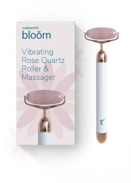 caresmith CS936 Bloom Vibrating Rose Quartz Face Roller | AA Battery Provided | Jade Roller for Face Massager Massager Massager