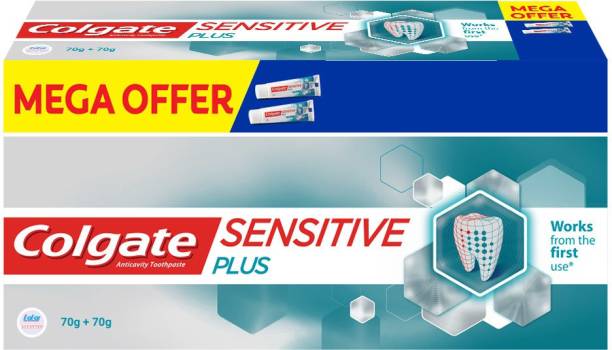 Colgate Sensitive Plus, With Pro Argin Formula for Sensitivity Relief, 70gm (Buy 1 Get 1 Free) Toothpaste