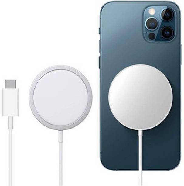 MIFKRT Wireless Original Charger for iPhone, 15W Fast Charging Qi Magnetic Compatible with iPhone 13 mini, iPhone 13, iPhone 13 pro, iPhone 13 prto max, 12 mini, iPhone 12, iPhone 12 Pro and iPhone 12 Pro Max (Magsafe USB C Port + Free Type C to USB A Connector) Charging Pad