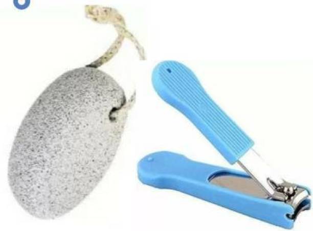 Red Ballons PEDICURE TOOLS --PUMICE STONE for Feet scrubber and NAIL CLIPPER (2 Items in the set)