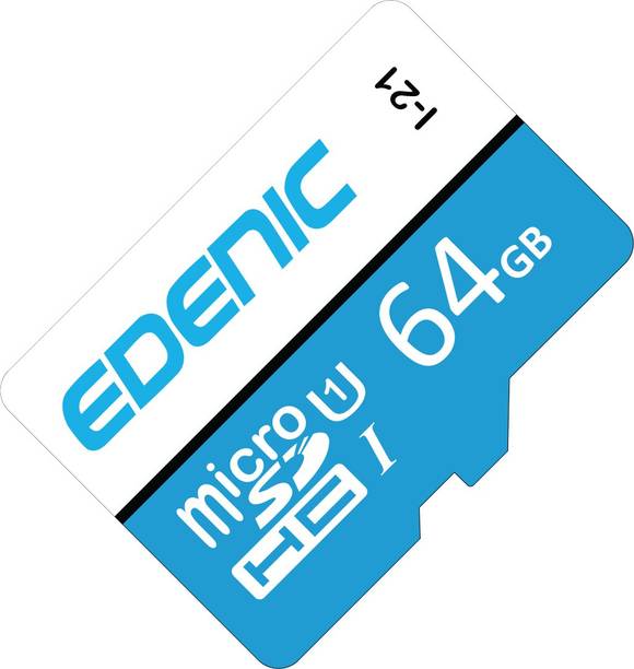 EDENIC 64GB MMC Card 64 GB MicroSD Card Class 10 80 MB/s Memory Card