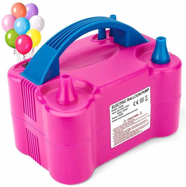 Party Hour Pink, Blue High Power Electric Balloon Machine Inflator Air Pump For Foil Balloon Inflatable Toy And Other Accessories Wedding Party Ballon Air Pumper
