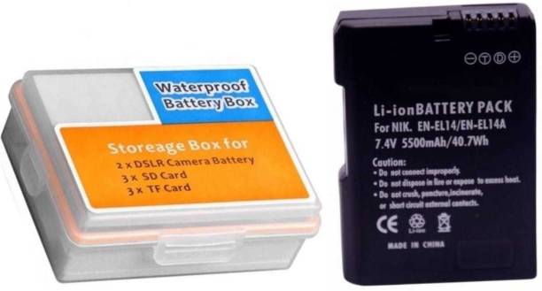 Schsteindar EN-EL14 Rechargeable  Pack compatible with Nikon Digital Cameras|D3100,D3200,D3300,D3400,D3500,D5100,D5200,D5300,D5500,D5600|Coolpix P7000, P7100, P7200, P7700, P7800 , Df  Battery