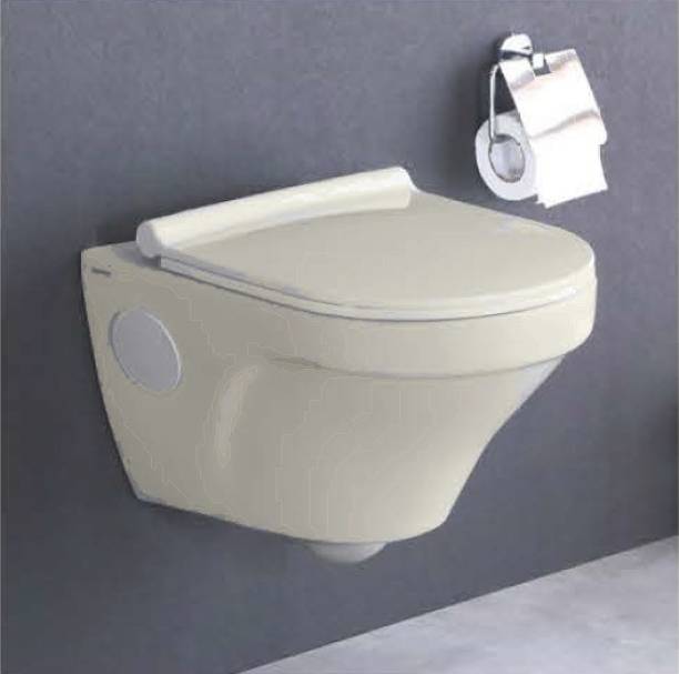 SONARA Messi IVORY (Dimension - 20''X14''X14) ONE Piece Wall Mounted Western Toilet Commode Western Commode
