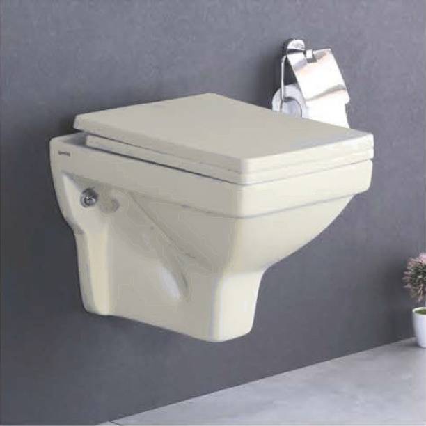SONARA Titan IVORY (Dimension - 20''X14''X14'') ONE Piece Wall Mounted Western Toilet Commode Western Commode