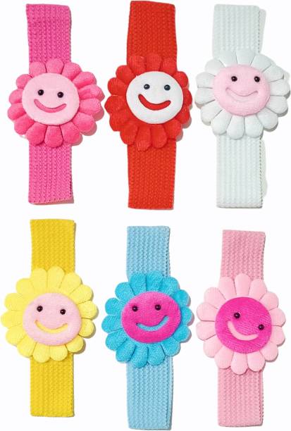 RosaStella multi-coloured baby girl kids hairband headbands elastic hair accessory set 6 PCS Head Band