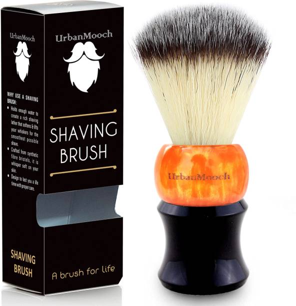 UrbanMooch  For Men | Premium Resin Handle  with Ultra Soft & Absorbent Bristles | Imitation Badger Hair  | Cruelty Free | For A Smooth Shave Shaving Brush