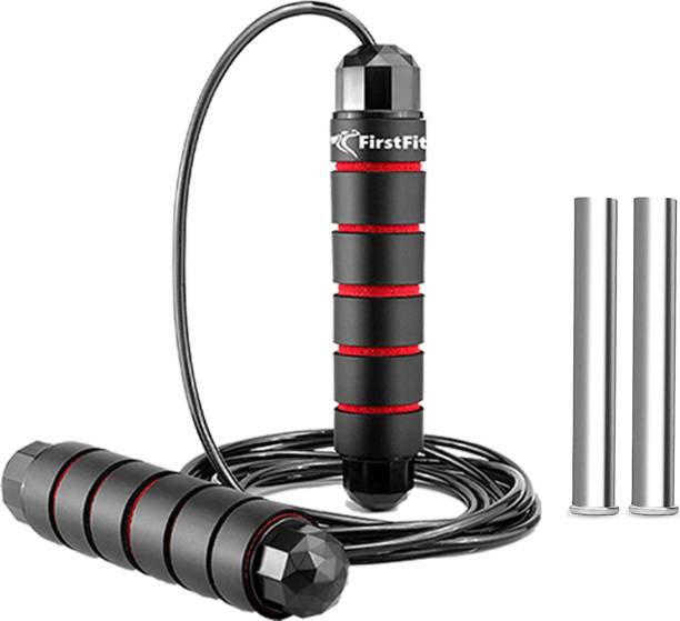 FirstFit Skipping Rope with Ball Bearings Foam Handles and Jump Rope Cable - 120 grams Ball Bearing Skipping Rope