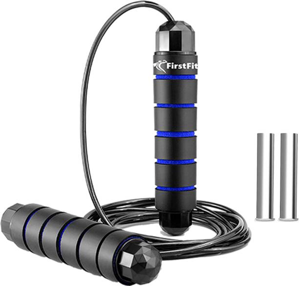FirstFit Skipping Rope with Ball Bearings Foam Handles and Jump Rope Cable - 80 grams Ball Bearing Skipping Rope