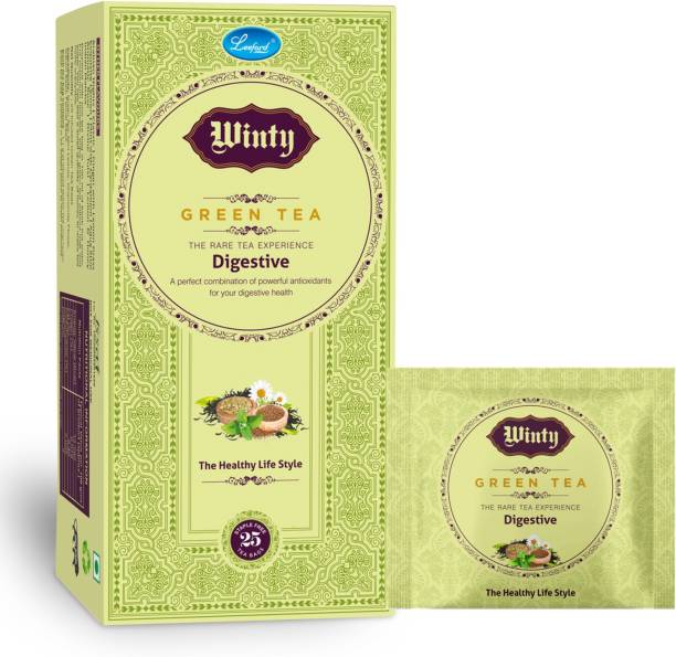 Winty Green Tea Digestive for Better Digestion Pack of 1 (25 Tea Bags) Green Tea Bags Box