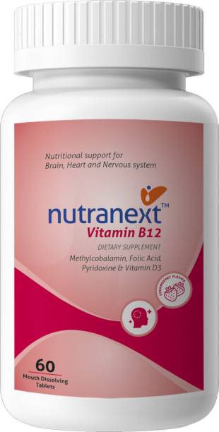 NutraNext Vitamin B12 (Methylcobalamin) 1500 mcg with B6 + VitaminD3 + Folic acid