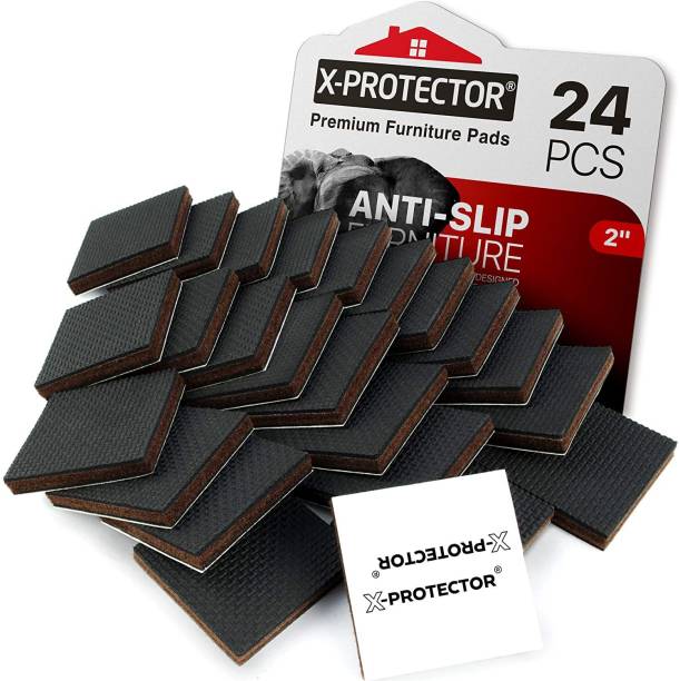 Kinematic Enterprise Furniture Grippers Premium 24 Pieces 2 Furniture Pads Floor Protectors for Furniture Legs, Best Non Slip Pad Rubber Feet Stop Your Furniture with Anti Slip Floor Pads Adhesive