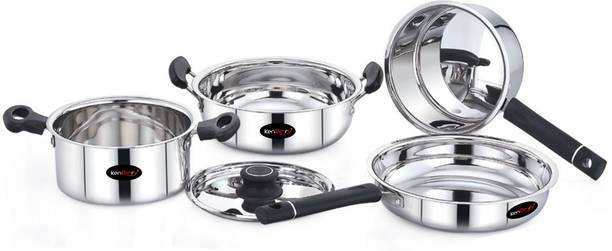 KenBerry Steel Kitchen Essentials Kitchen Induction Bottom Cookware Set Price in India – Buy KenBerry Steel Kitchen Essentials Kitchen Induction…