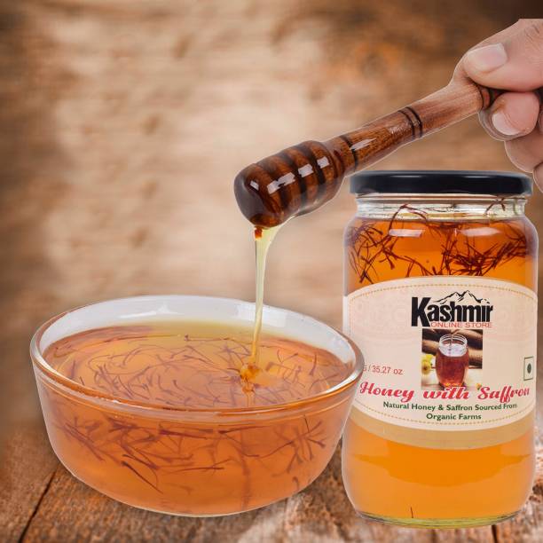 kashmir online store Honey With Saffron, Kashmiri Pure and natural honey , premium pack