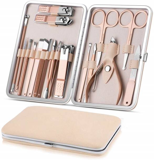 DOCOSS 18 IN 1Manicure Pedicure Kit For Women Rose Gold Pedicure Set / Nail Cutter Set / Manicure Kit /Nail Pedicure Set / Pedicure Kits Manicure Pedicure Kit With Nail Cutter