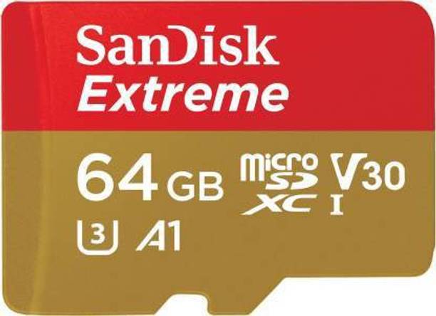 SanDisk Extreme V30 64 GB MicroSD Card UHS Class 3 160 MB/s Memory Card