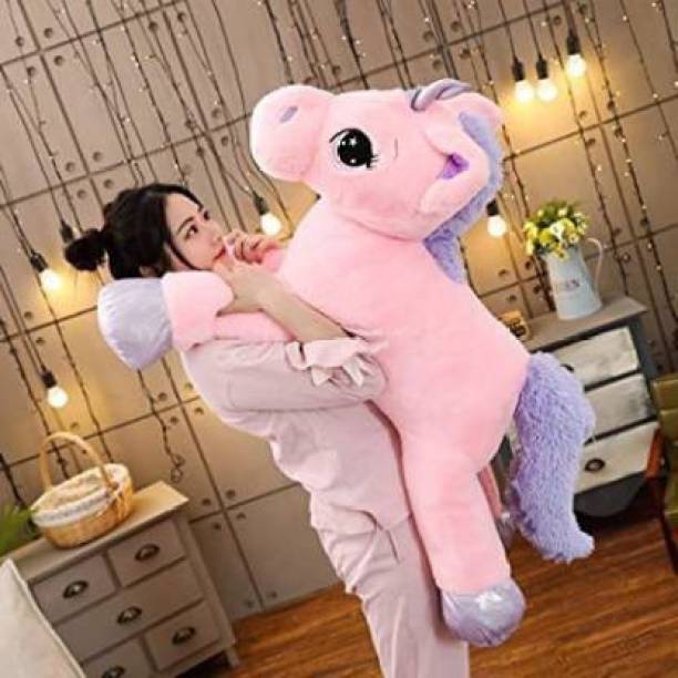 RIDDHI TOYS Soft Toys for Girls Cute Soft Toy Home Travel Playing Toy (Multi color) - 100 cm (Pink, Purple)  - 100 cm