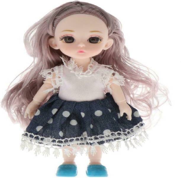 Tickles Set Movable Joint Makeup Cute Doll Girl Brown Eyes Fashionable for Kids Girl