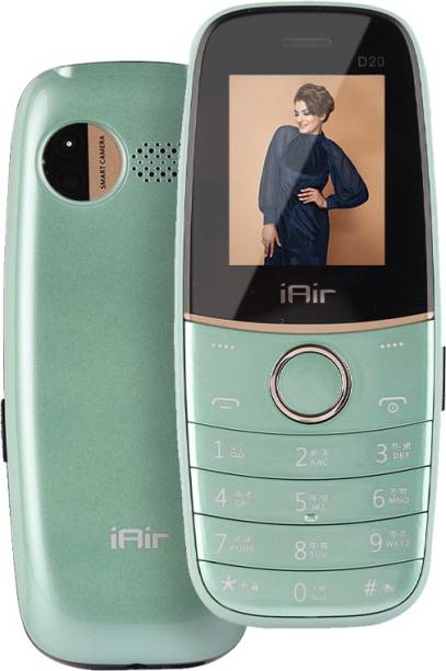 IAIR Basic Feature Dual Sim Mobile Phone with 1200mAh Battery, 1.77 inch Display Screen, 0.8 mp Camera with Sleek Body and Torch (FPD20, Mint Green)