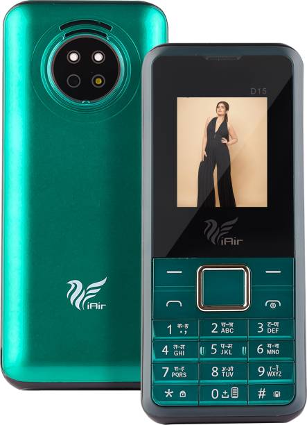 IAIR Basic Feature Dual Sim Mobile Phone with 2800mAh Battery, 1.77 inch Display Screen, 0.8 mp Camera with Glossy Finish (FPD15, Green)
