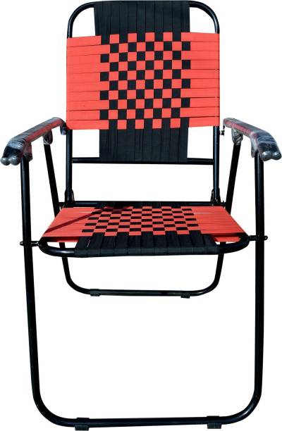 sharvan steel Work from Home & Study from Home Folding Chair with Strong Square Handle (Multicolour) Metal Outdoor Chair
