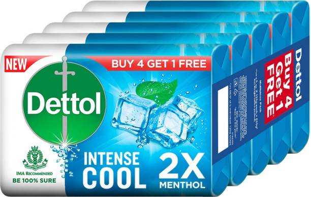 Dettol Intense Cool Bathing Soap Bar, 2X Menthol