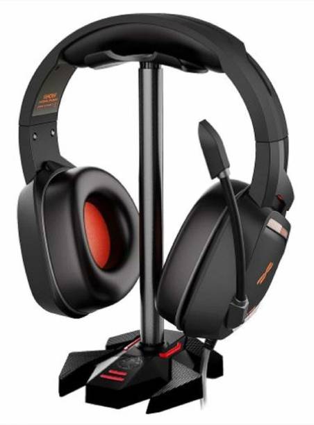 Top Headset Stand cheap price 5stars Flipkart in India 8 conifer Plextone Headphone Stand Headset Holder Gaming Headset Holder with Aluminum Alloy Supporting Bar Flexible Headrest Anti-Slip Earphone Stand for All Headphones (Black) Headphone Stand