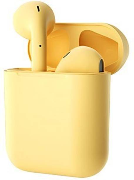 Top Headset Model cheap price 5stars Flipkart in India 53 Sunnybuy Wireless Earphones Bluetooth 5.0 I12 TWS yellow Bluetooth Headset