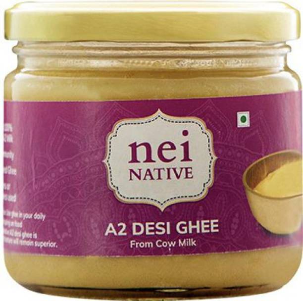 Nei Native A2 Cultured Desi Ghee | Homemade and Artisanal; Ghee 250 ml Glass Bottle